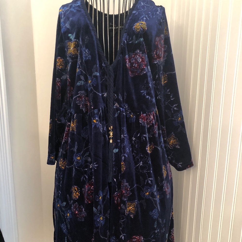 Love and Legend Boho/ coastal/ Large Velvet Dress